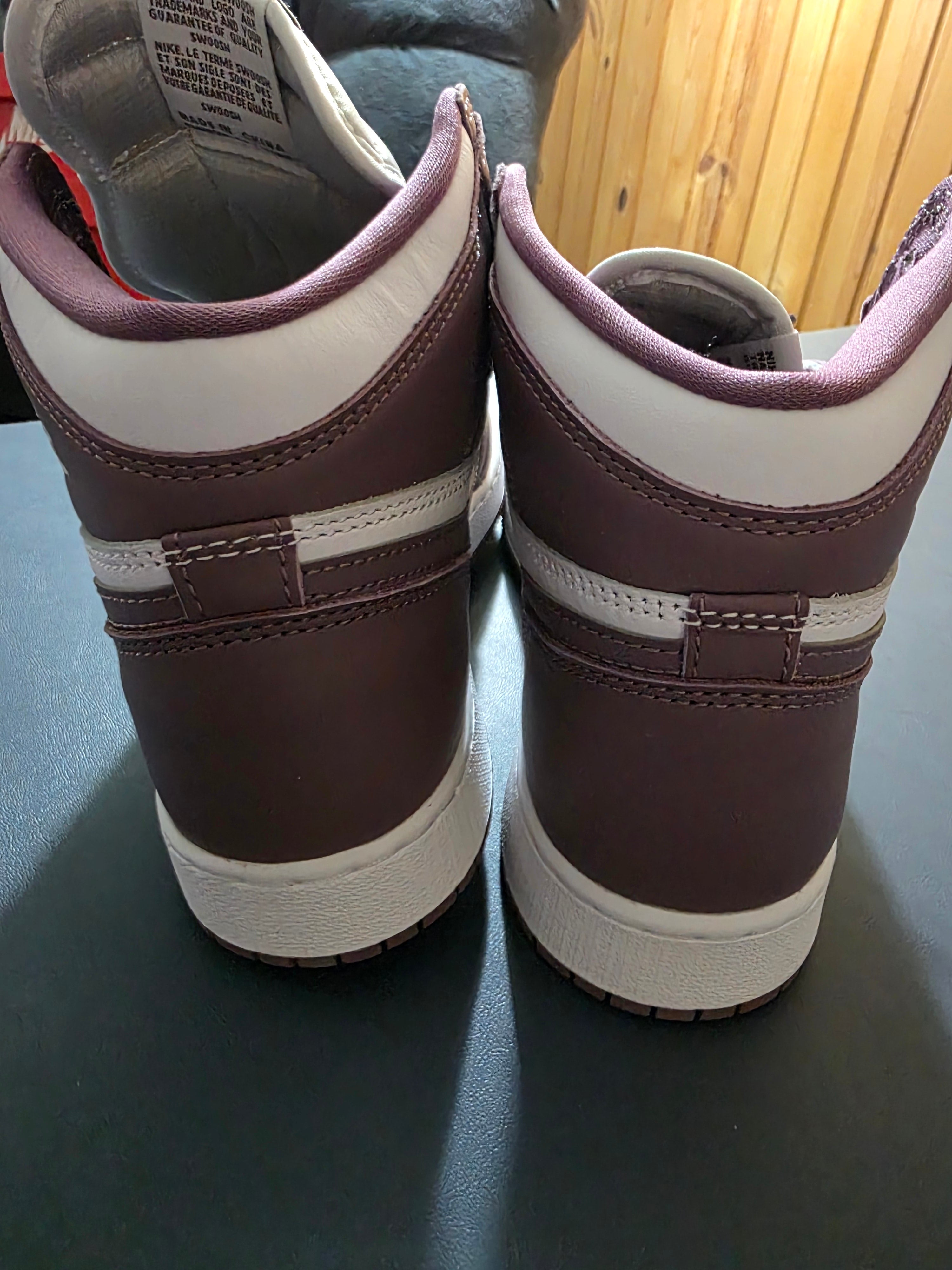 Jordan 1 Mid Dark Burgundy, size 7y/8.5w,  new.