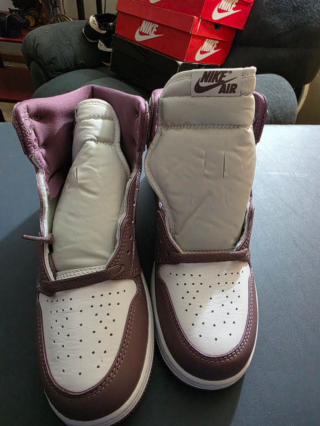 Jordan 1 Mid Dark Burgundy, size 7y/8.5w,  new.