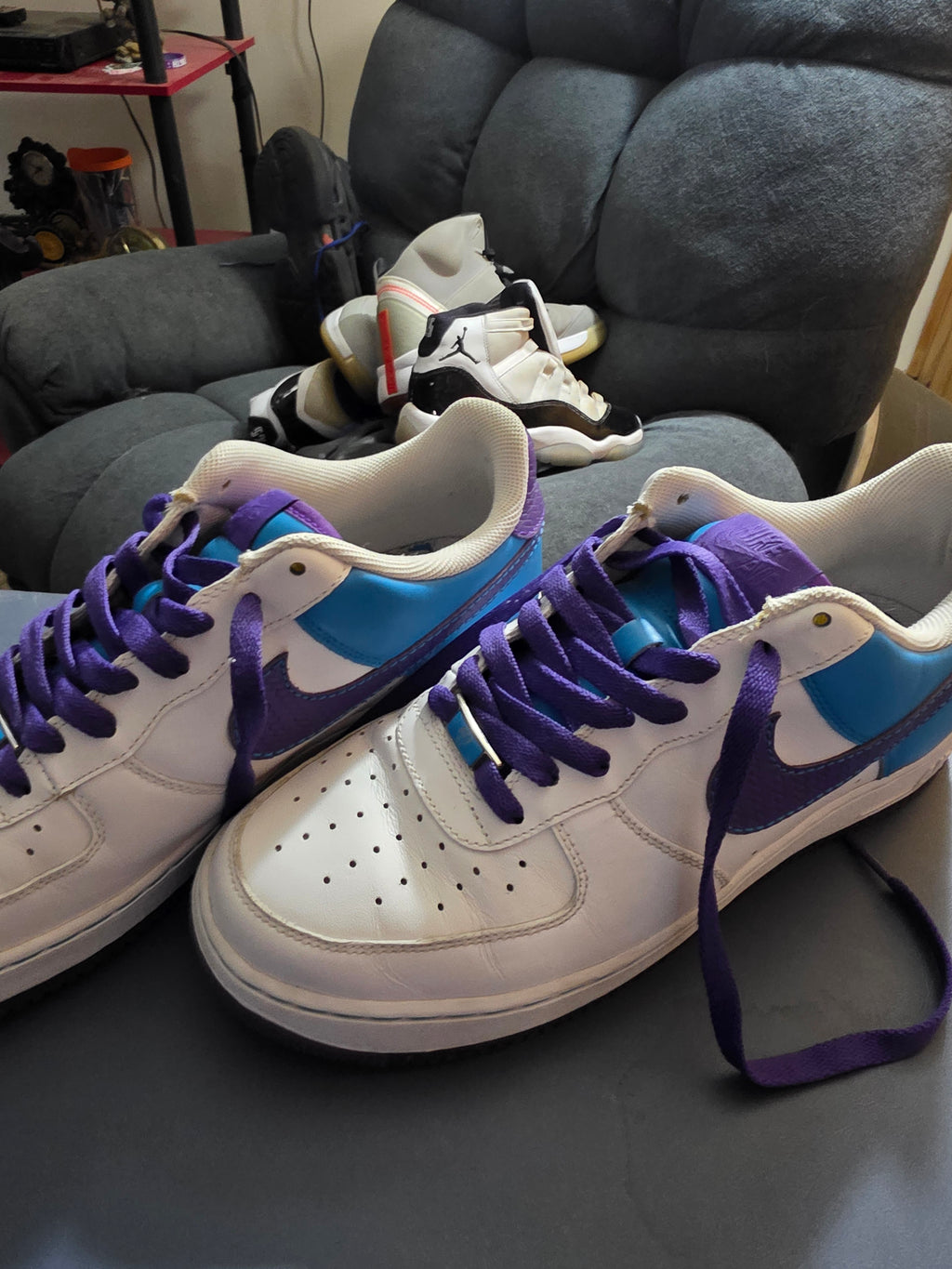 Nike Air Force 1 Court Purple, size 10m.
