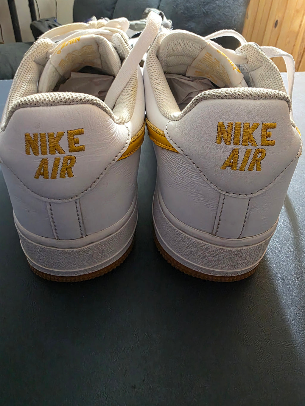 Nike Air Force 1 University Gold, size 11m.