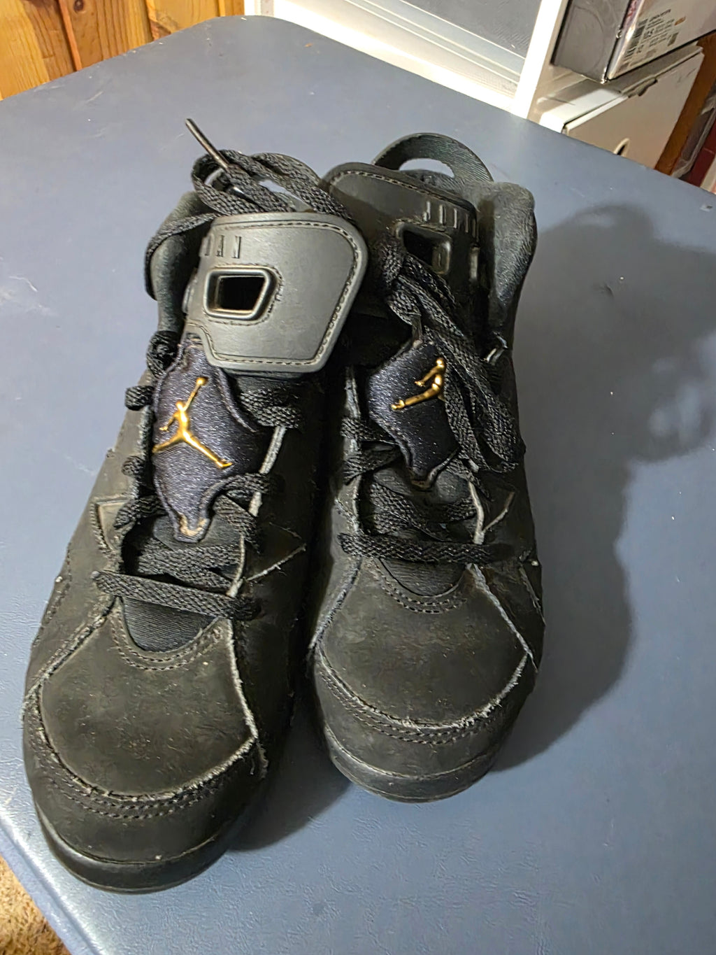 Jordan 6 retro DMP Black/ Gold,  size 2.5y.