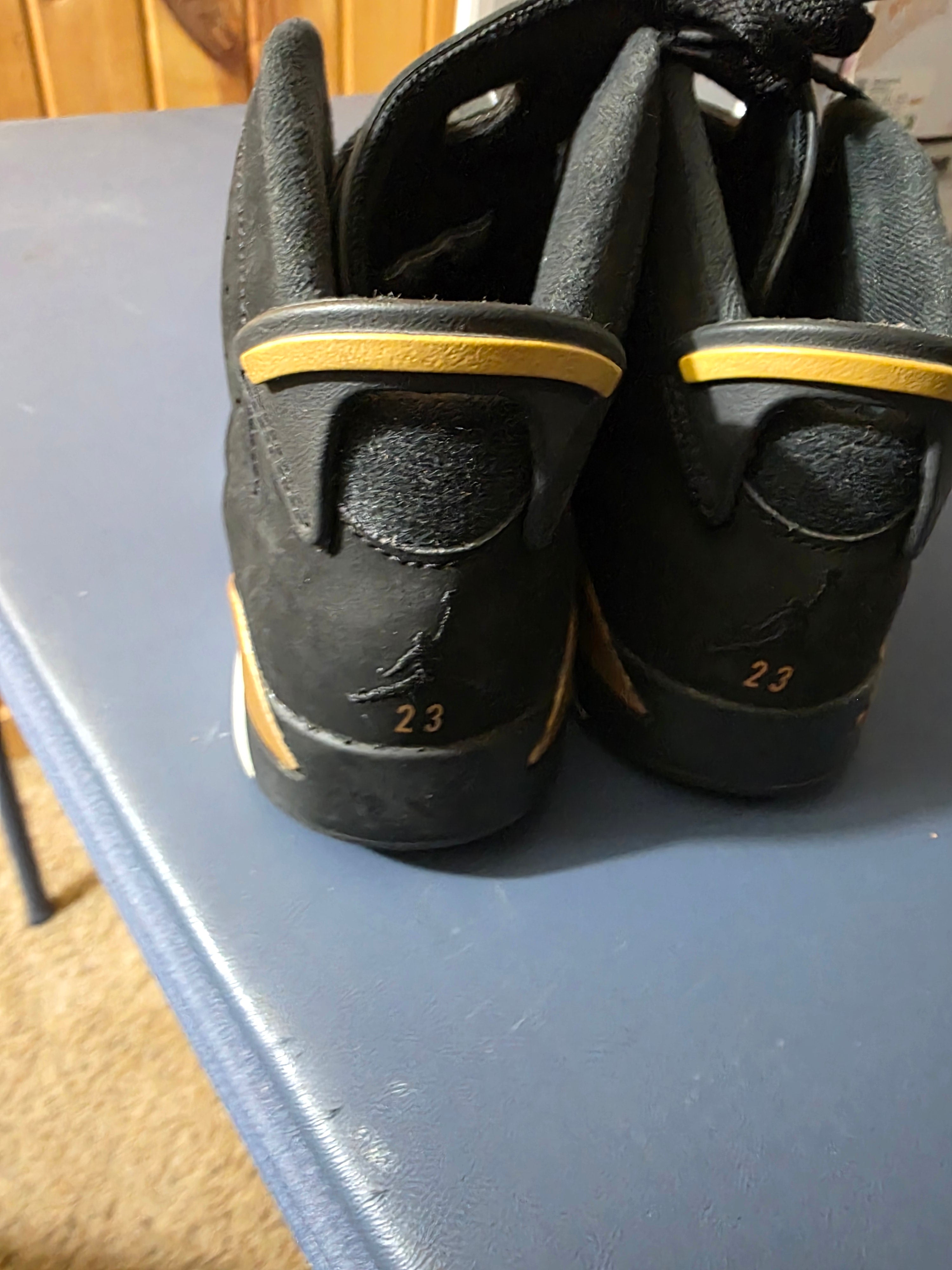 Jordan 6 retro DMP Black/ Gold,  size 2.5y.