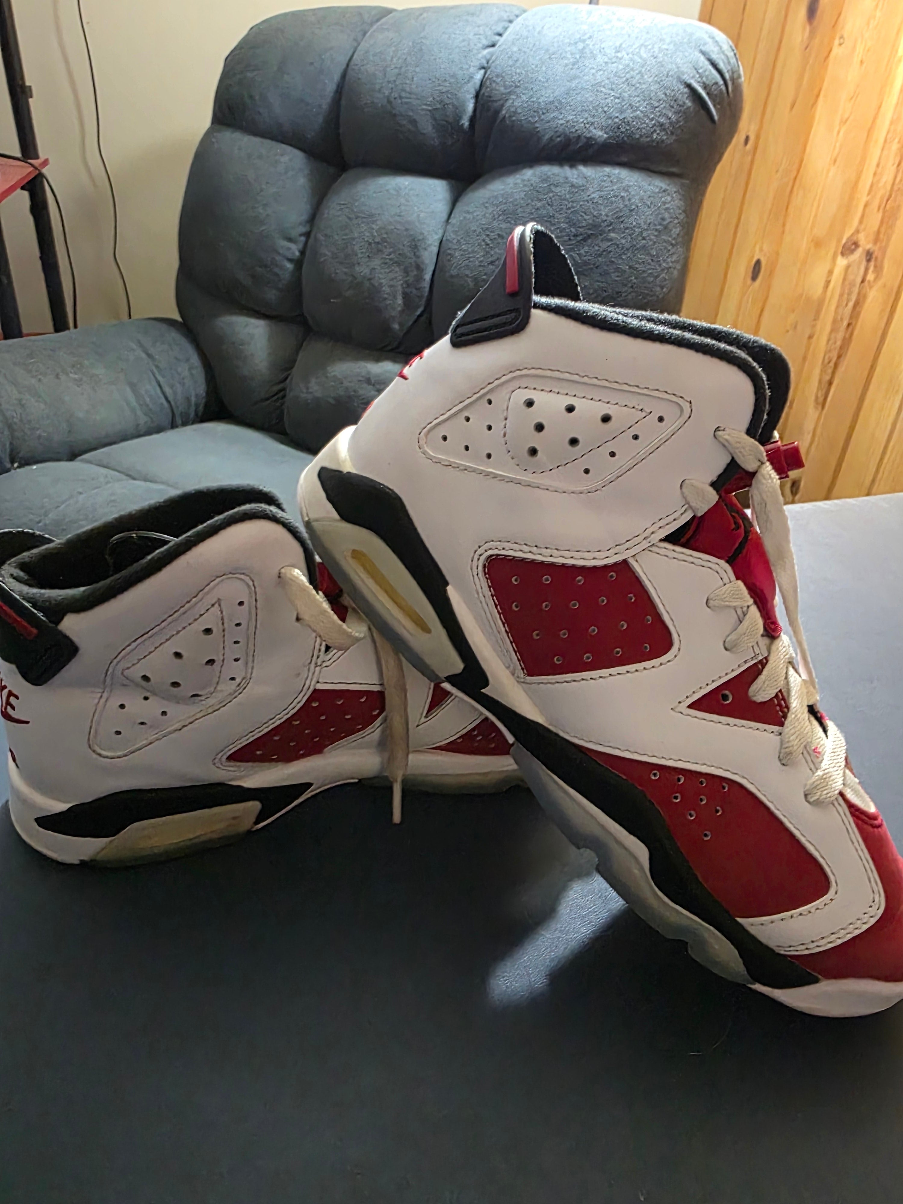 Jordan 6 retro Carmine,  size 6y.