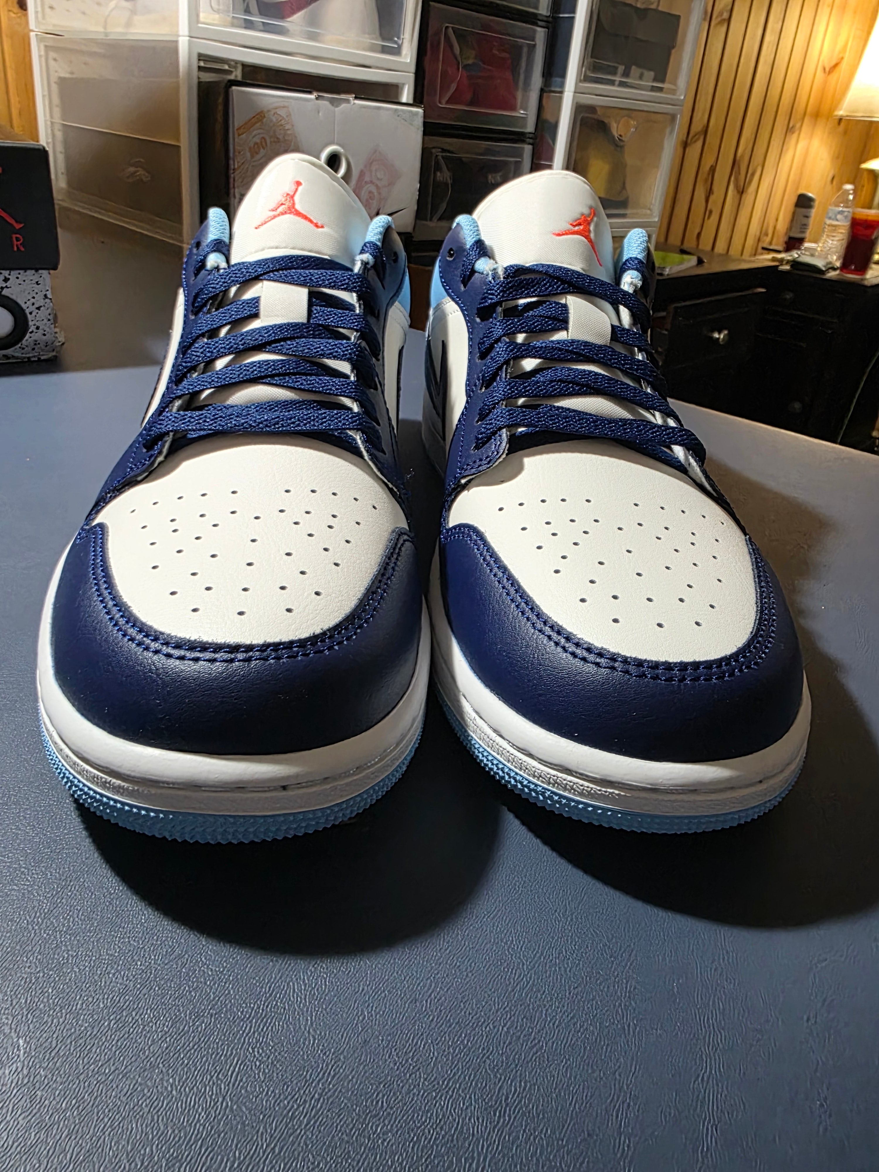 Jordan 1 Low Sail Blue Void, size 10m.