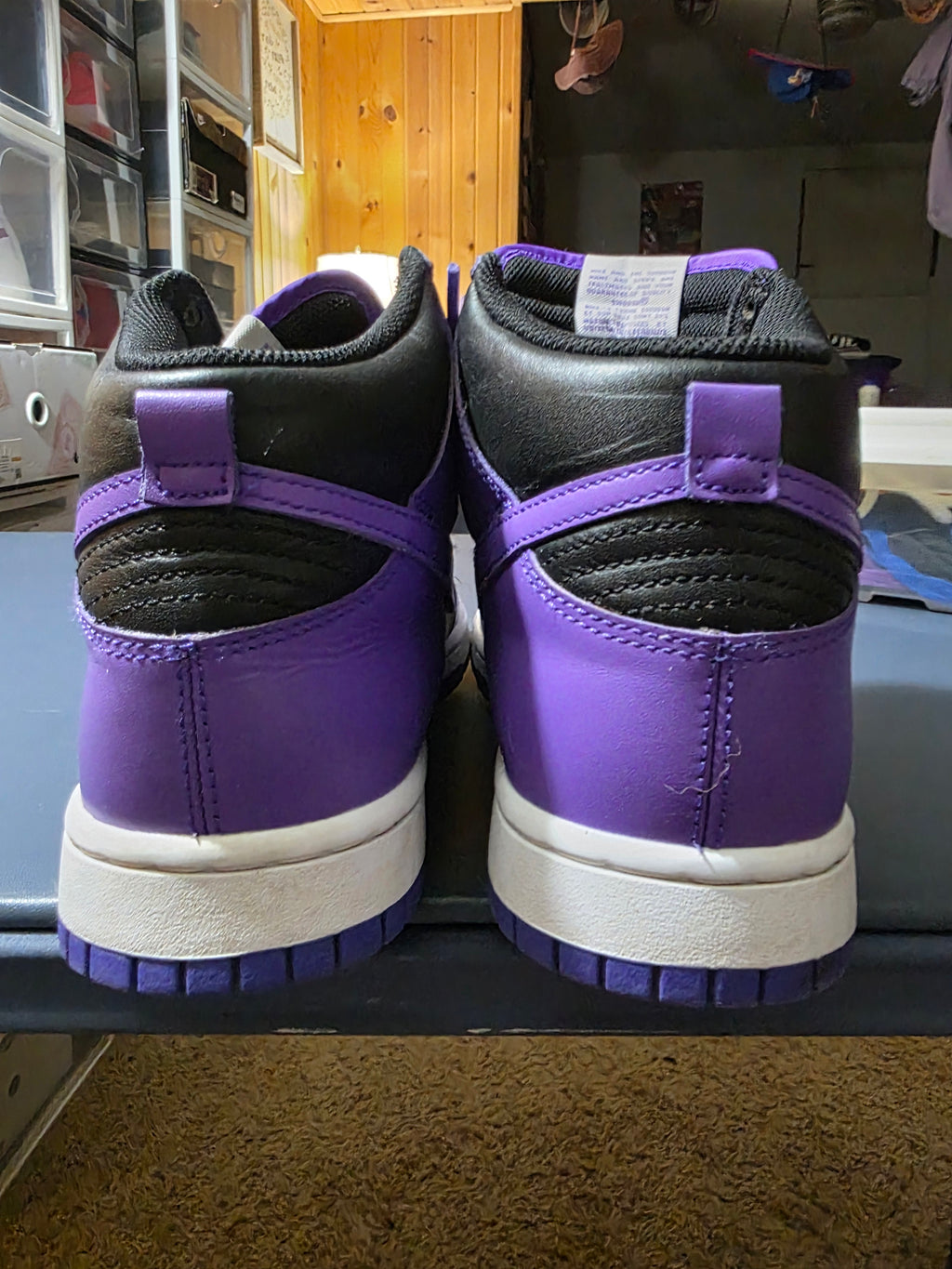 Jordan 1 Psychic purple, size 9m.