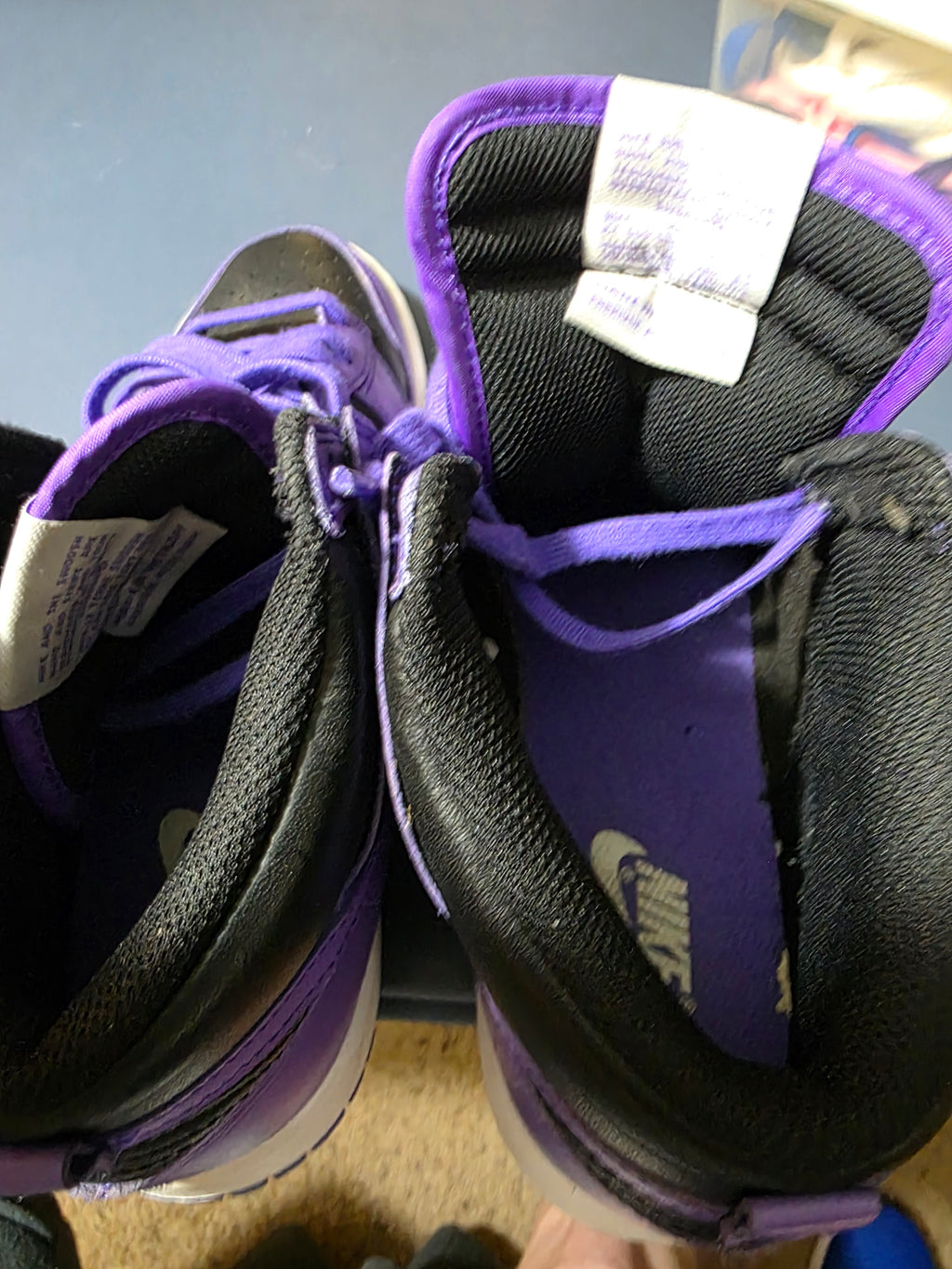 Jordan 1 Psychic purple, size 9m.