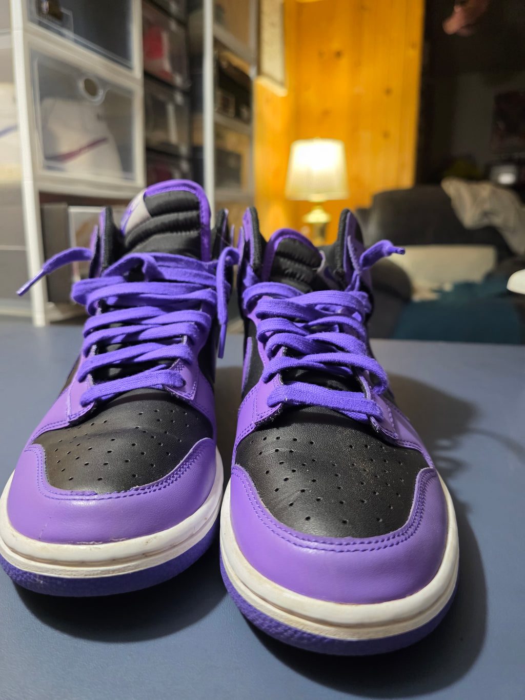 Jordan 1 Psychic purple, size 9m.