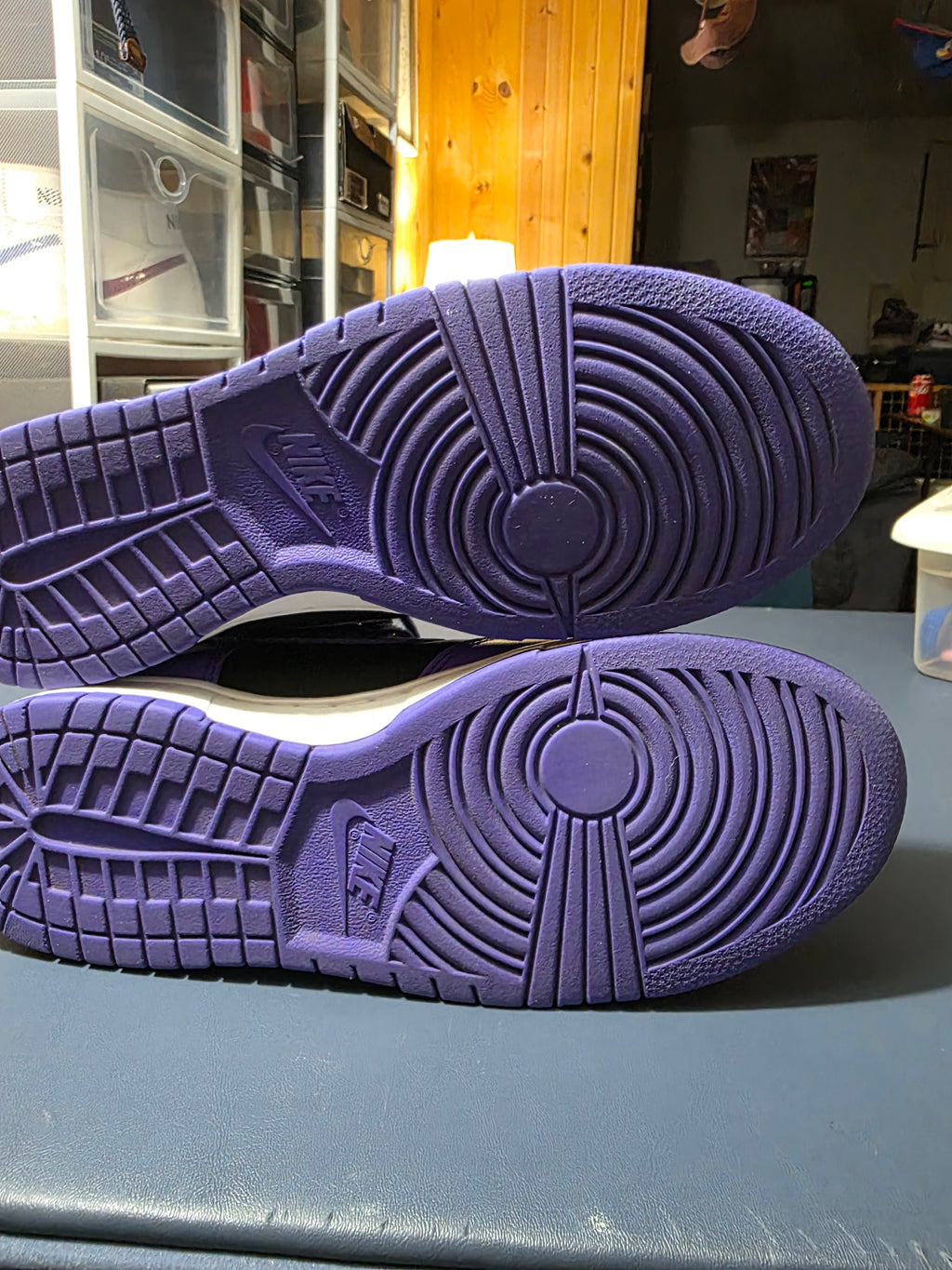 Jordan 1 Psychic purple, size 9m.