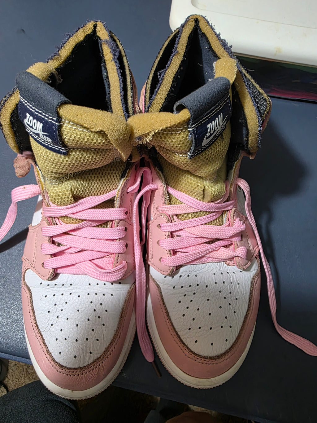 Jordan 1 High Zoom Pink, women's size 7.5.