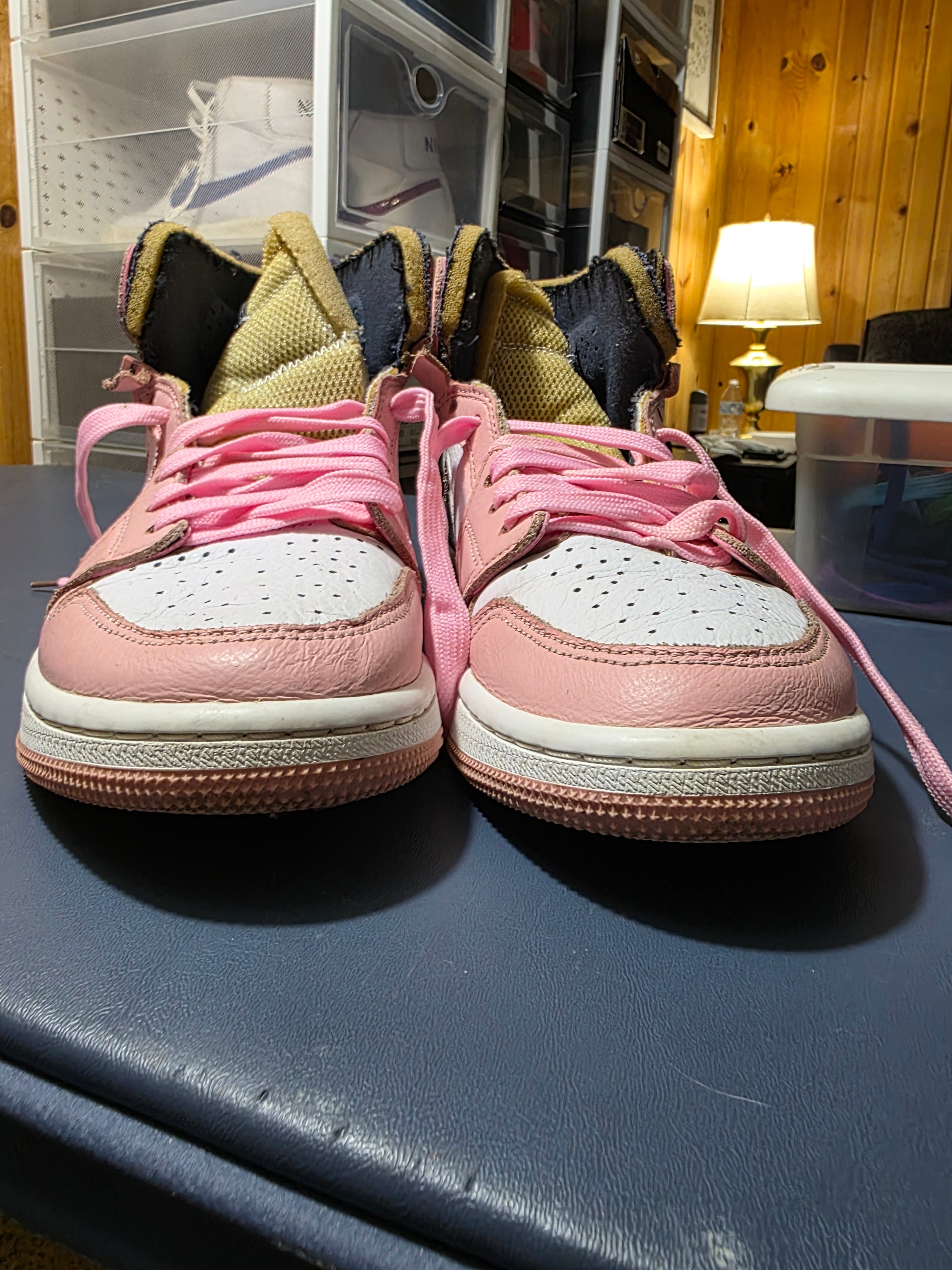 Jordan 1 High Zoom Pink, women's size 7.5.