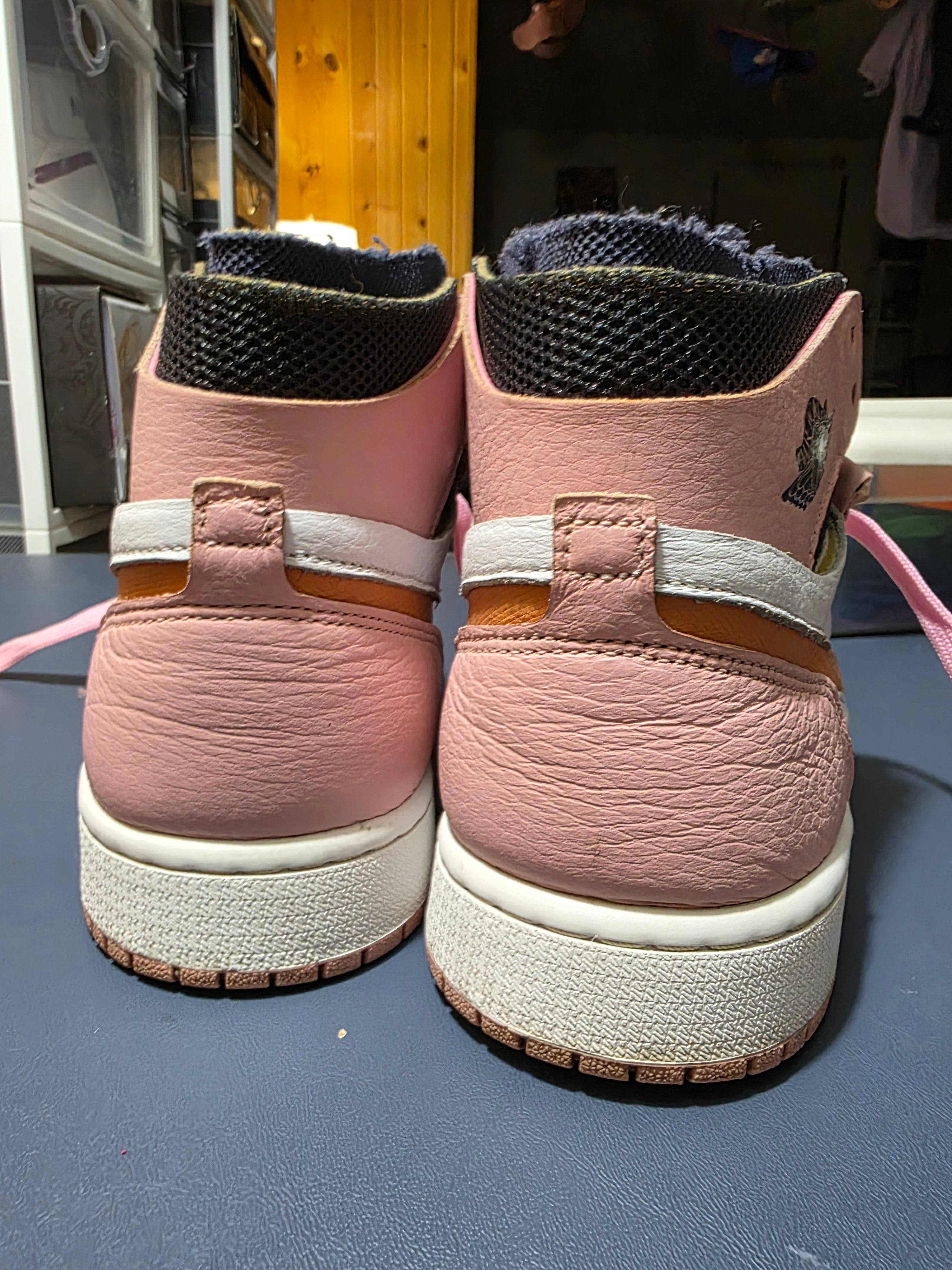 Jordan 1 High Zoom Pink, women's size 7.5.